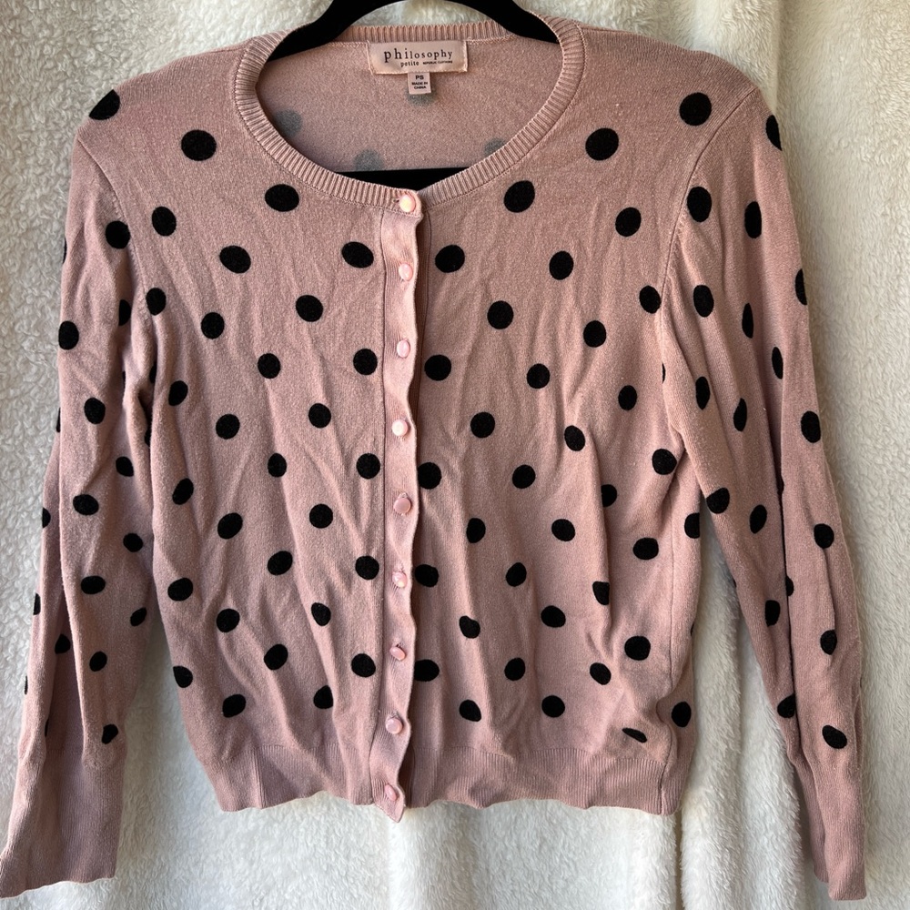 PHILOSOPHY | WOMEN’S BUTTON DOWN SWEATER | SIZE PETITE SMALL